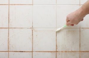 mold and mildew removal on shower tile