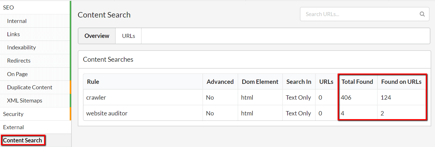 Content search overview