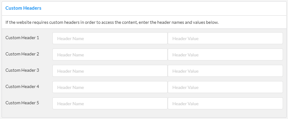 Add Custom Headers to Sitebulb