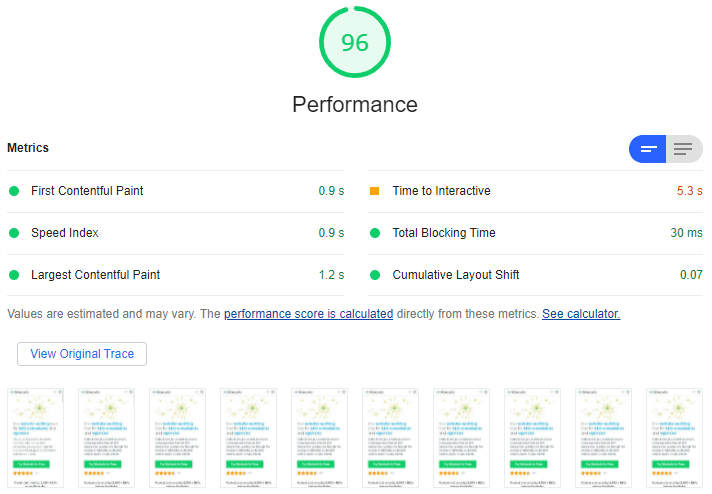 Lighthouse Score