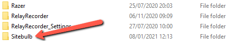 Sitebulb folder in Local