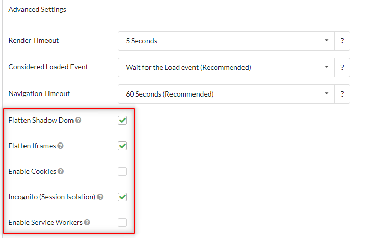 SPA More Advanced Settings