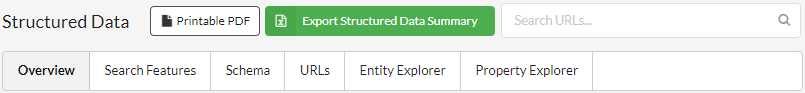 structured data tabbed menu