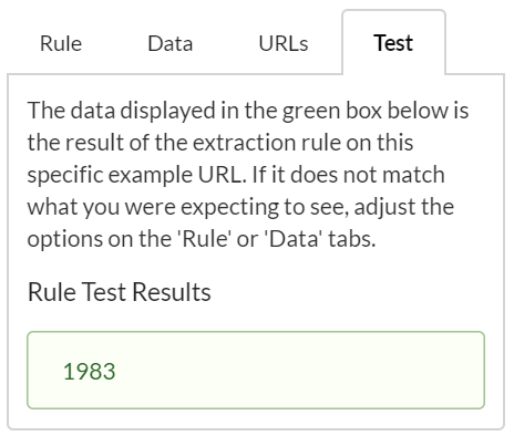 Test result is a number this time